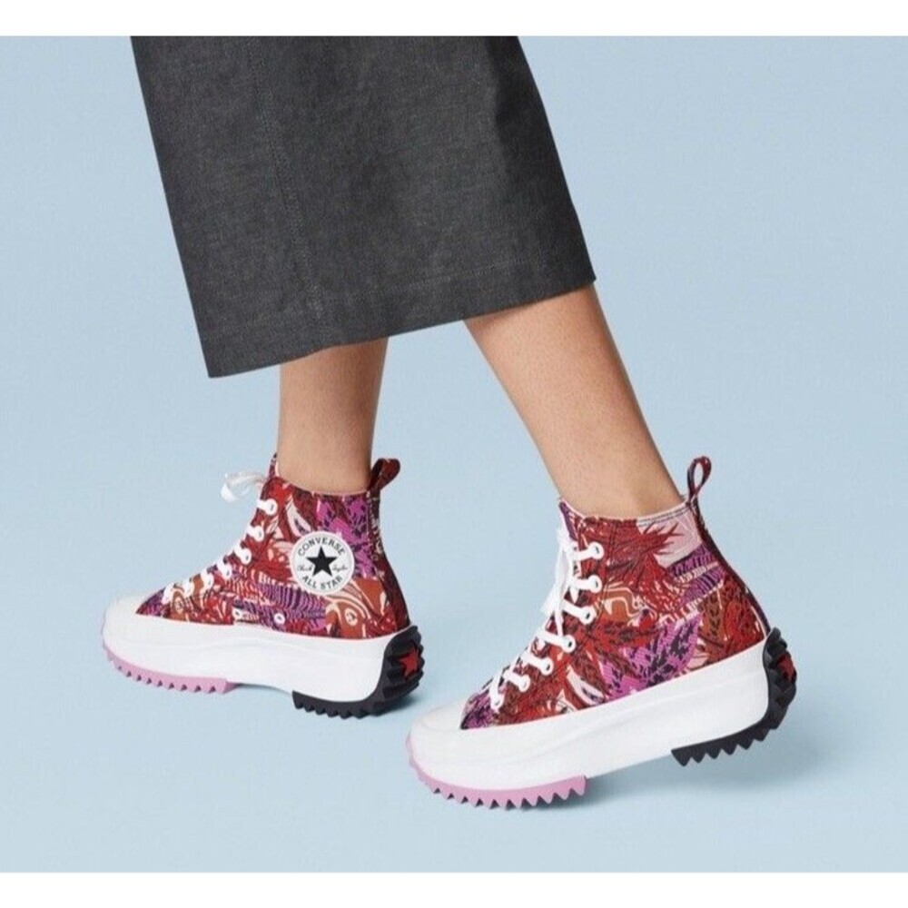 CONVERSE Run Star Hike Tropical Florals Jungle Shoes Boots 5.5M/7W Unisex